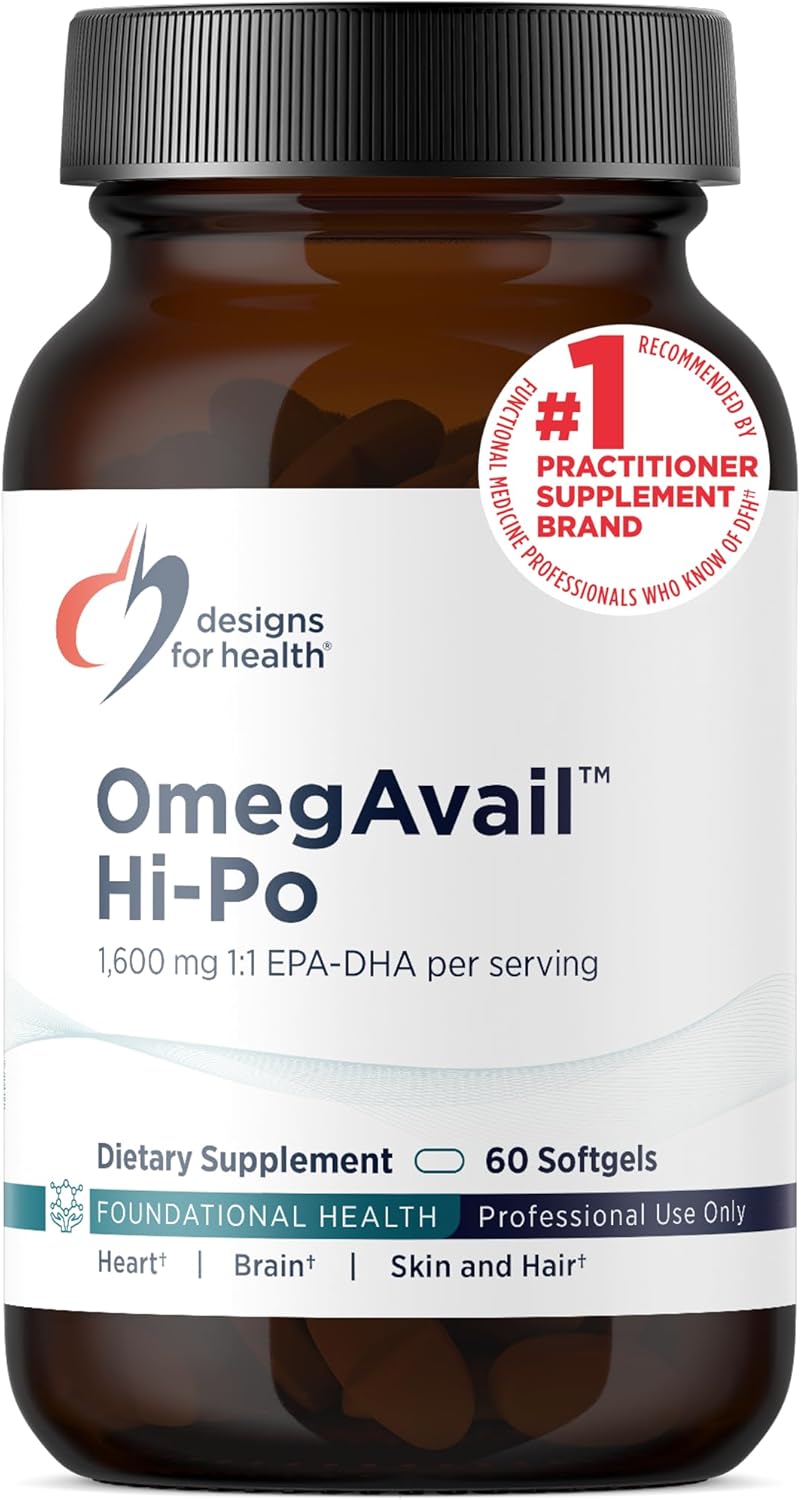 OmegAvail Hi-Po TG Omega-3 Fish Oil, 180 Softgels