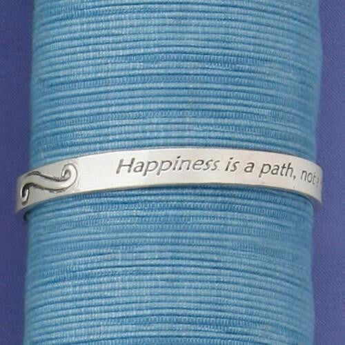 Happiness Path Pewter Bangle Bracelet