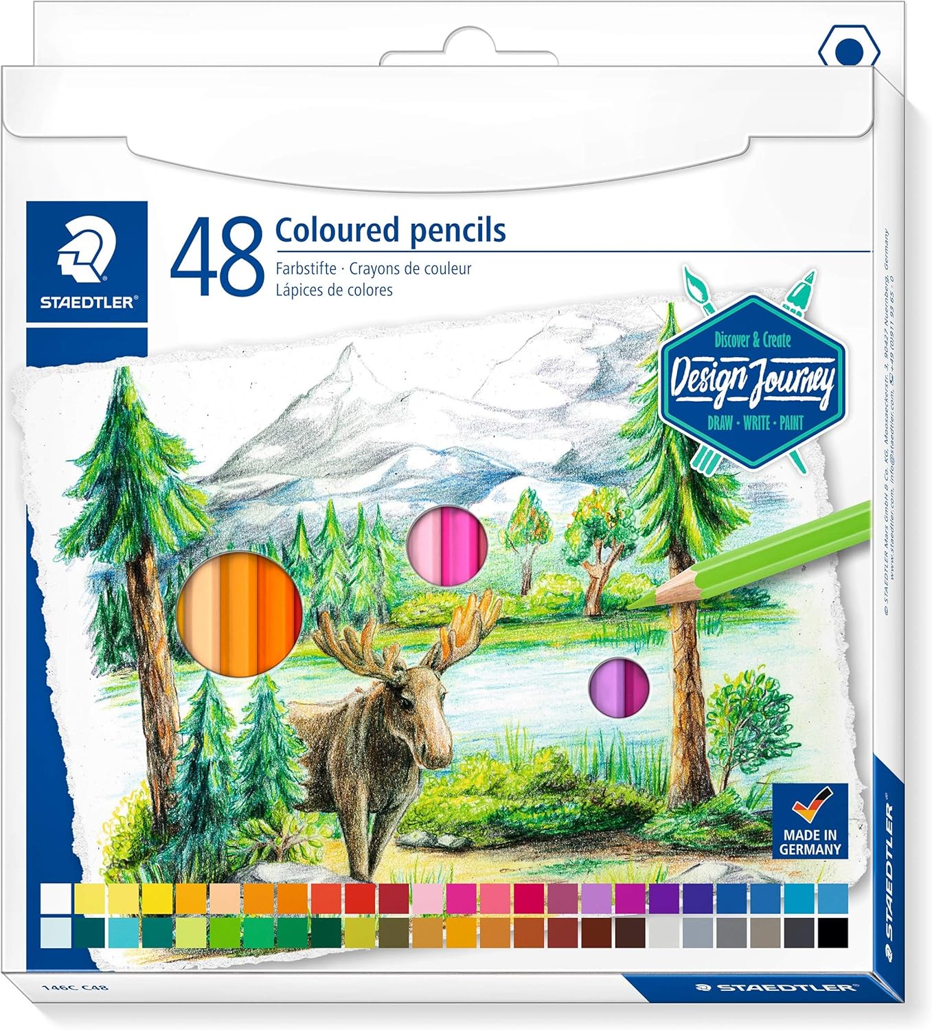 STAEDTLER Colored Pencils, Premium Art Set, 48 Assorted Colors, 146C C48