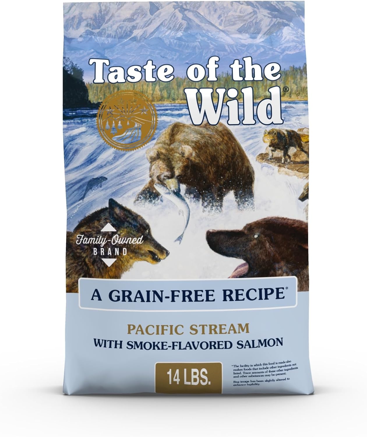 Taste of the Wild Pacific Stream Grain-Free Adult Dry Dog Food, 14 lb