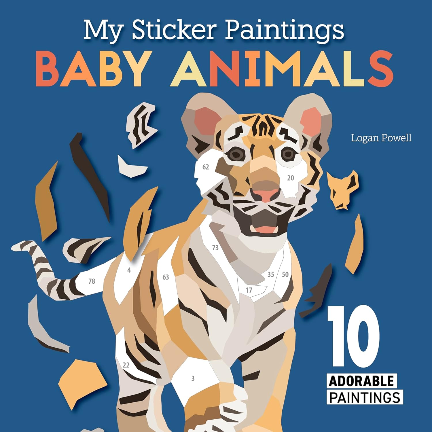 Happy Fox Books My Sticker Paintings: Baby Animals: 10 Adorable Paintings (Happy Fox Books) For Kids Ages 6-10