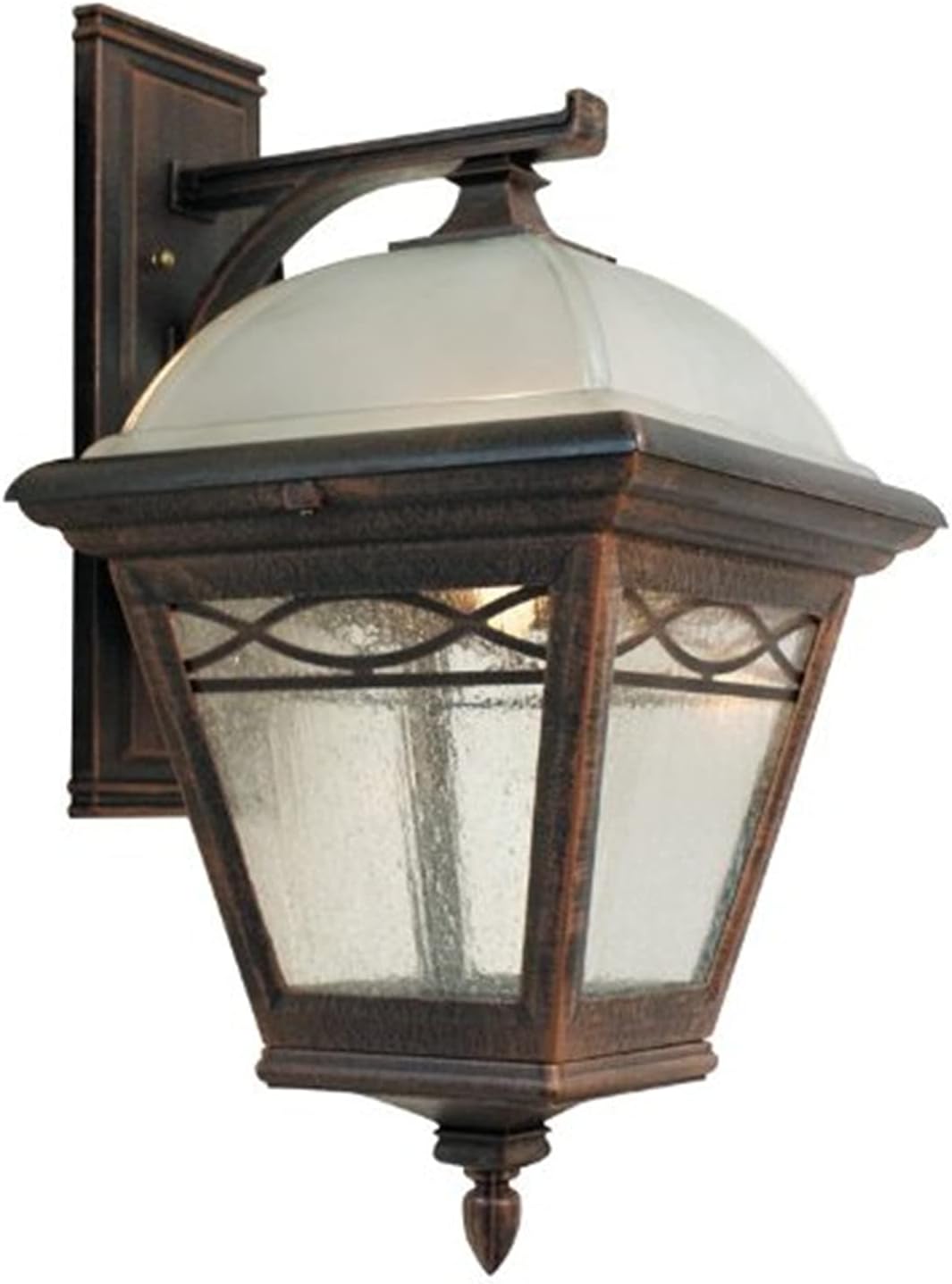 Brentwood Top Mount Outdoor Wall Lantern Size: Large, Finish: Copper