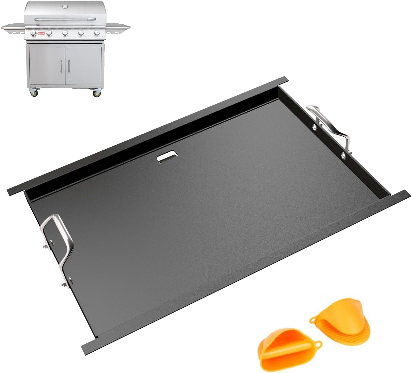 Unknown 30" x 19.2" Full Size Griddle, Pre-Seasoned Carbon Steel Flat Top