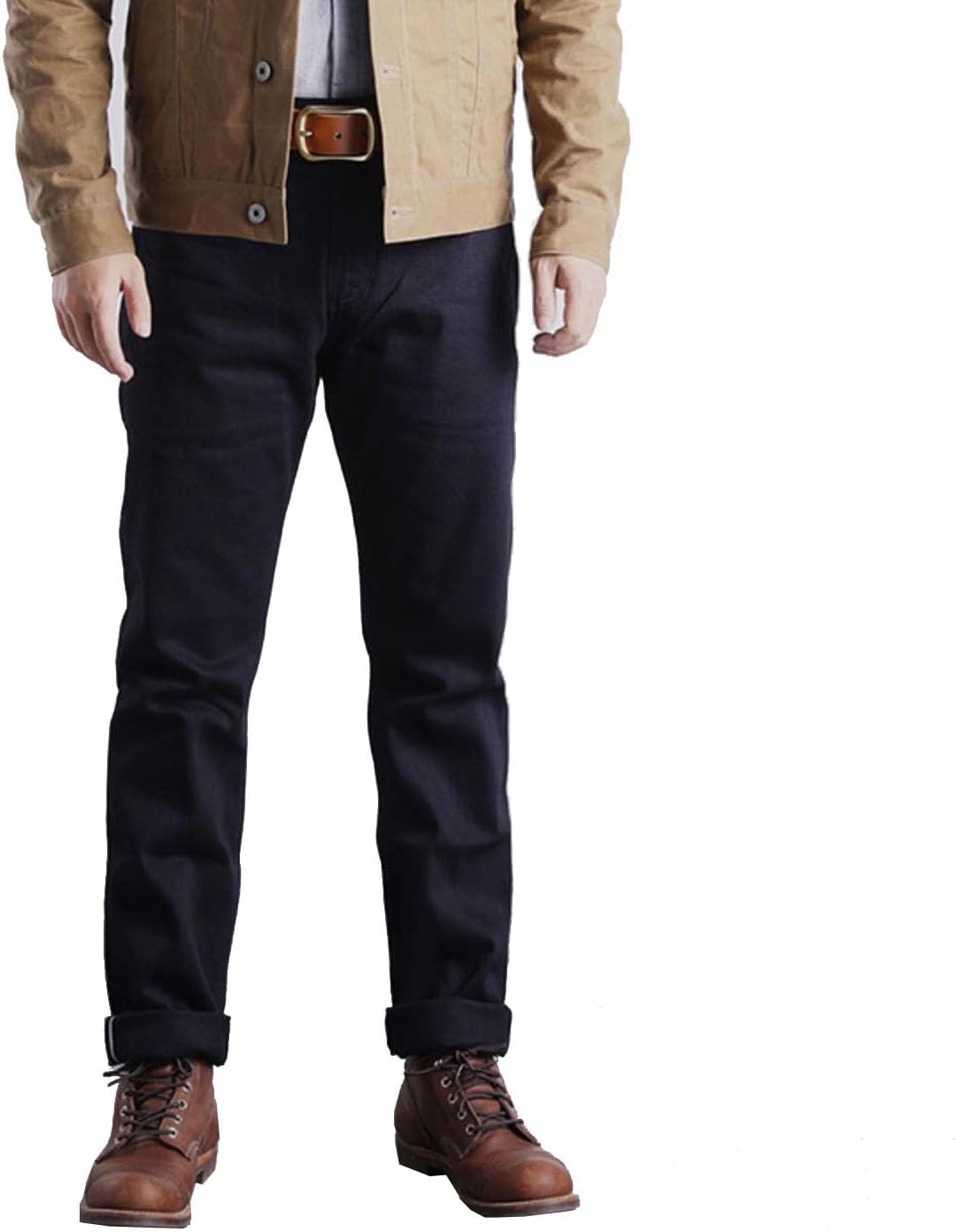 Red Tornado Vintage Men's Jeans Slim Fit Straight Leg Selvedge