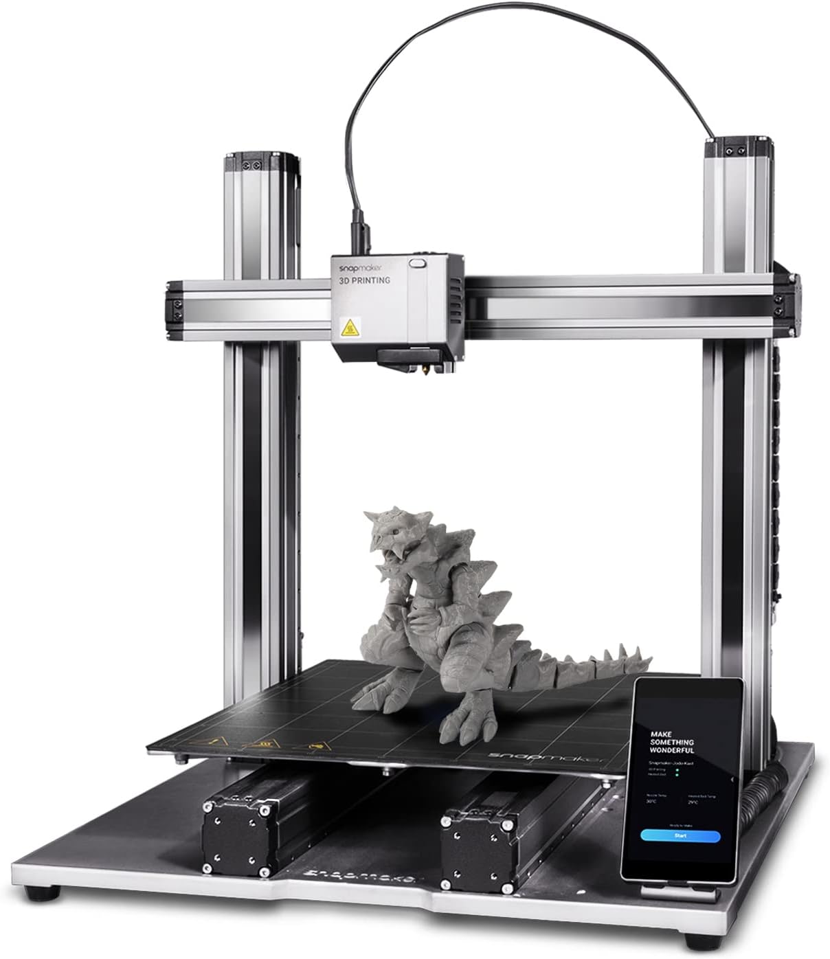 Snapmaker F350 2.0 Modular 3D Printer with One Black PLA Filament, DIY FDM 3D Printer with Auto Bed Leveling Noise Reduction,Large Printing Size 320x350x325mm