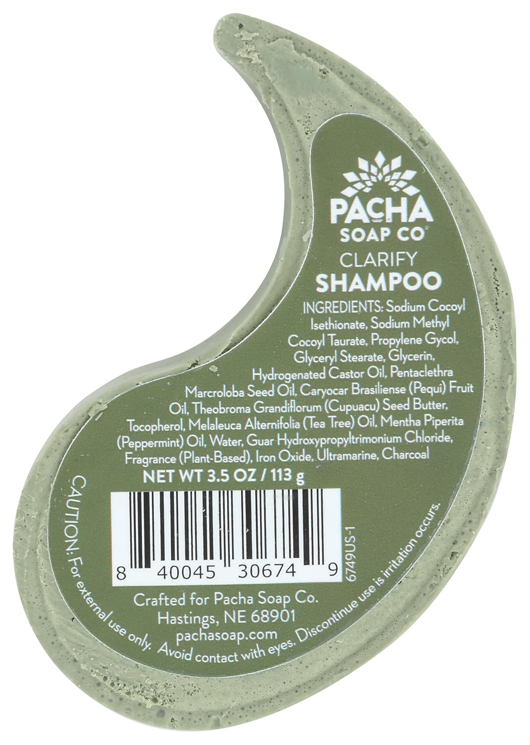 PACHA SOAP Clarify Shampoo Soap Bar 3oz