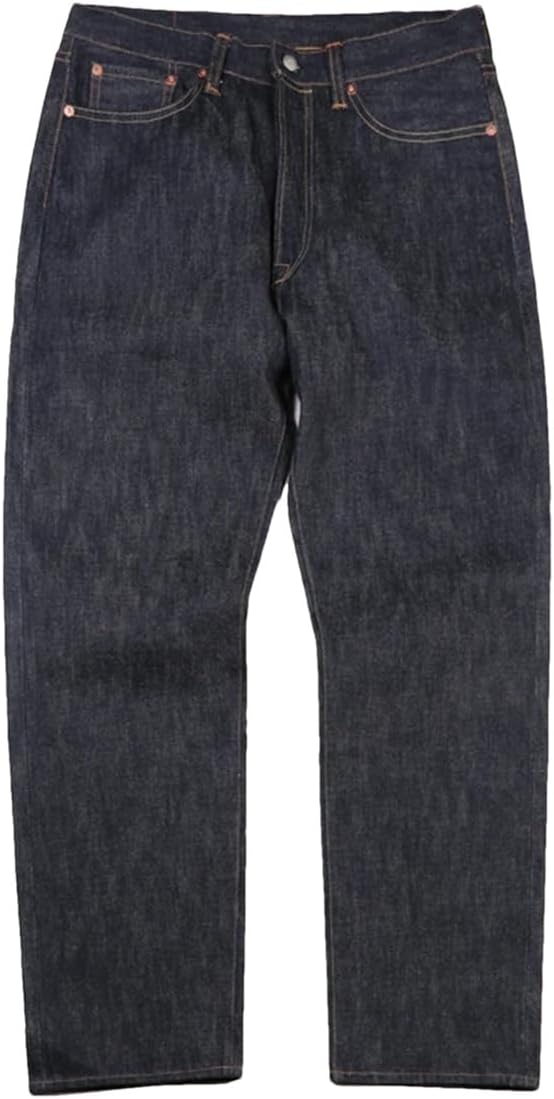 Generic Men's Original Denim Selvedge Jeans Regular Fit Straight Hard Trousers