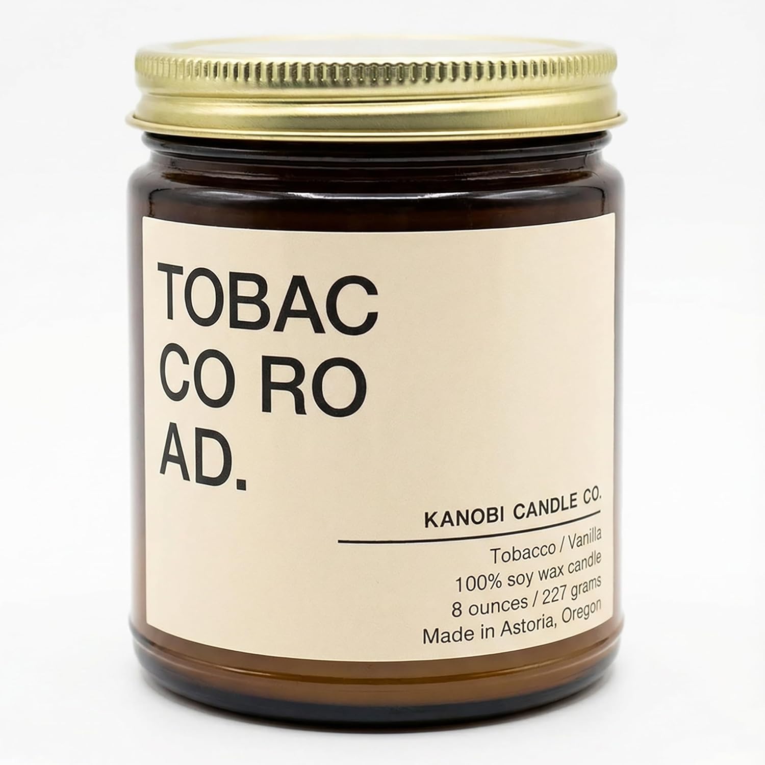 Kanobi Candle Co. Tobacco & Vanilla Scented Soy Candle: 100% All Natural Soy Wax, Phthalate-Free Premium Fragrance, Lead and Zinc-Free Cotton Wick, Long-Lasting, Clean Burn